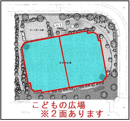 豊洲三丁目公園こどもの広場の範囲
