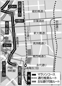 区内の交通規制地図