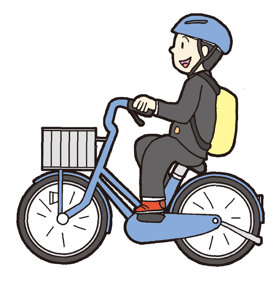 区報令和5年3月21日号1面自転車イラスト3