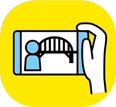 カード対象の橋を写真撮影