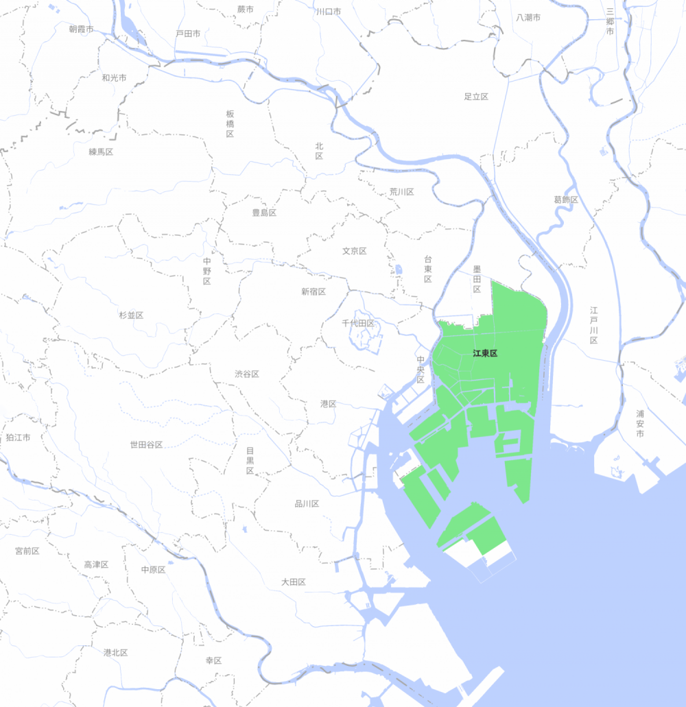 江東区の位置地図