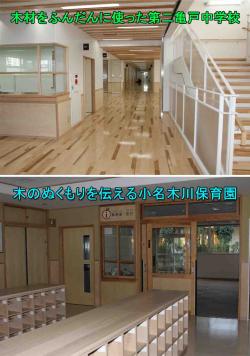 第二亀戸中学校と小名木川保育園