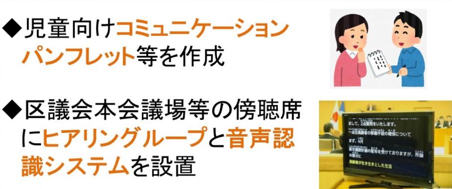 意思疎通の促進に向けた区の取り組み