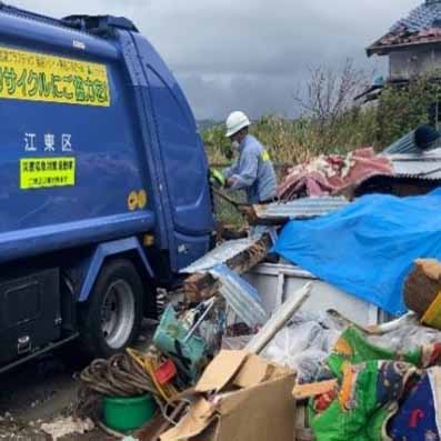 令和元年台風15号の際の災害派遣作業の様子