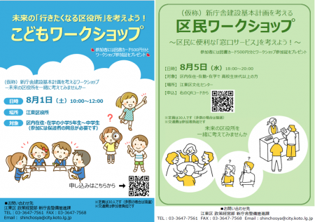 （仮称）新庁舎建設基本計画を考えるこども・区民ワークショップ
