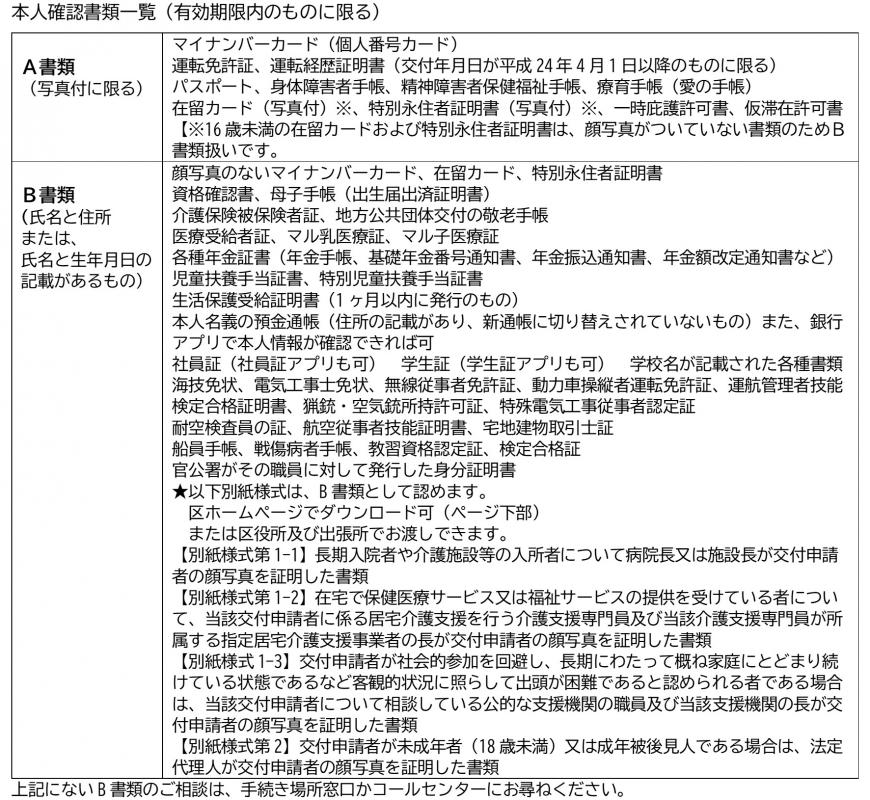 本人確認書類(特急発行)