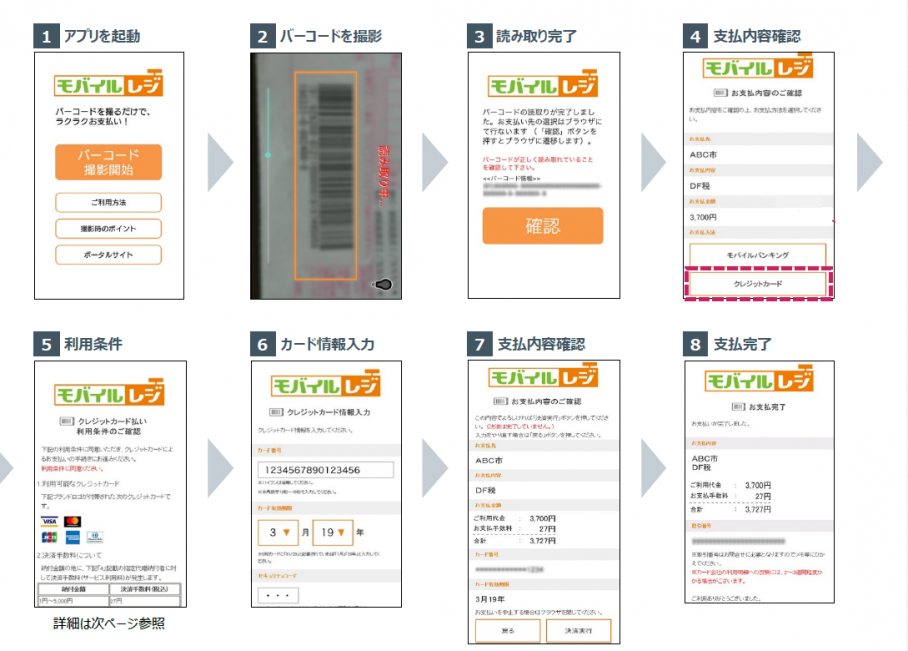 モバイルレジクレジット納付方法