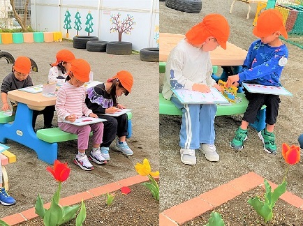5歳児クラス園庭活動の様子