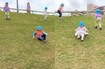 3歳児クラス散歩の様子