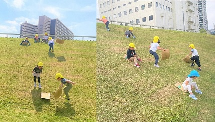 4歳児クラス散歩の様子