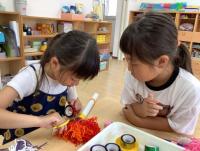 5歳児銭太鼓を作る