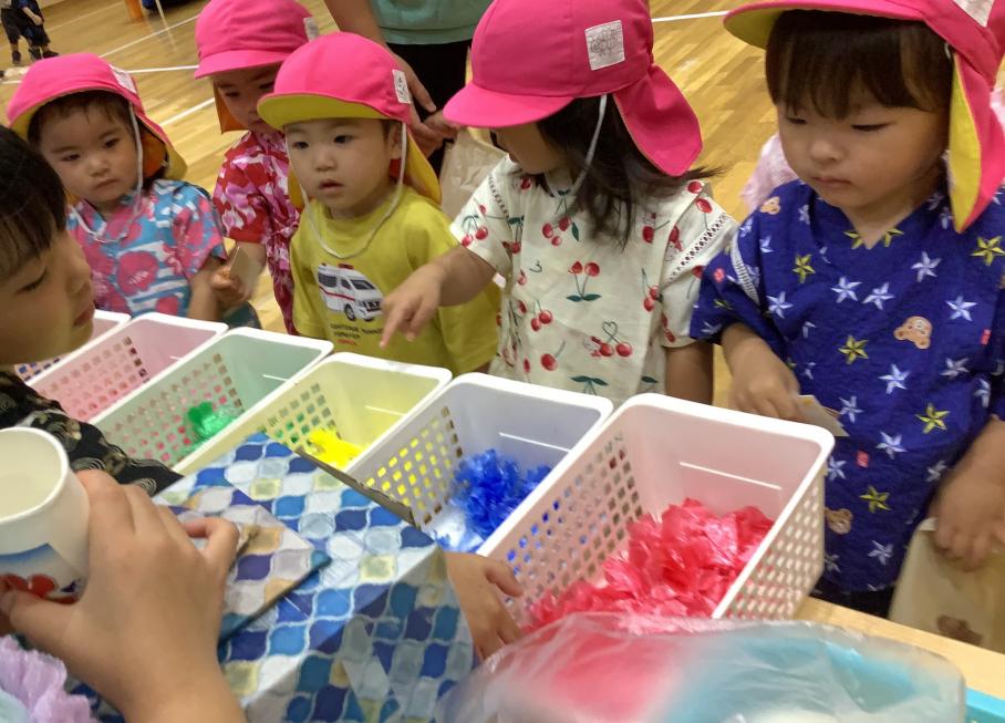 2さいじくらすがえんにちをまわっているようす