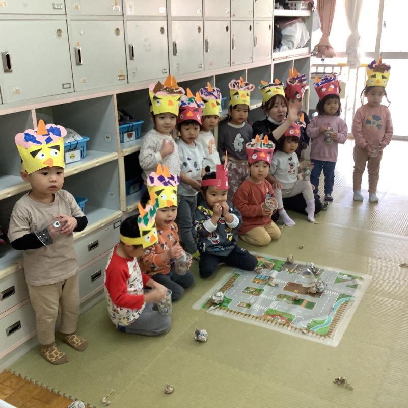 2歳　節分の様子