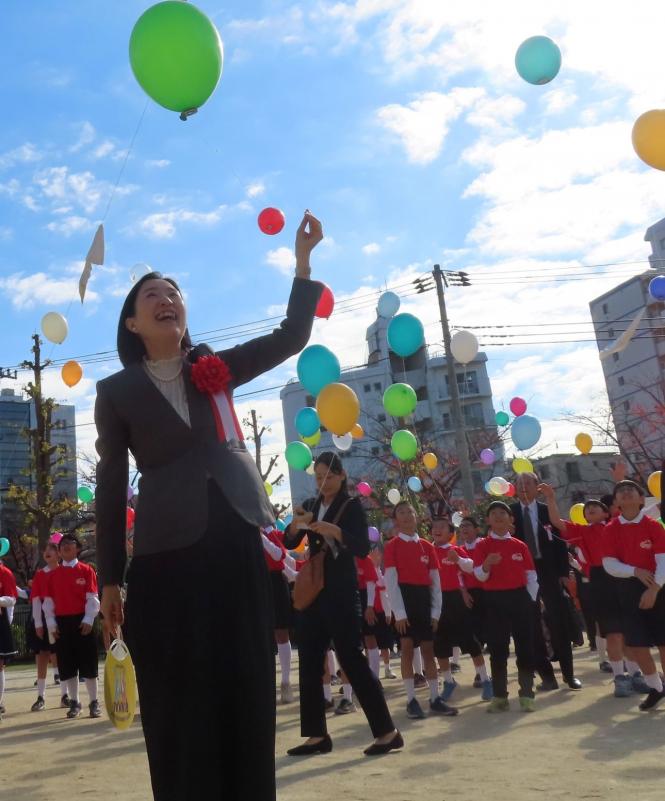 バルーンリリースの瞬間